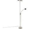QAZQA Jazzy - LED Dimmable Lampadaire Eclairage Indirect Moderne Variateur Inclus - 1 Lumière - H 1845 Mm - Acier - Design,Moderne - Éclairage Intérieur - Salon - Acier