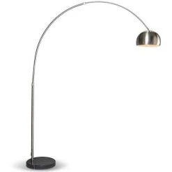 QAZQA Booglamp XXL - Lampe Arquée Moderne - 1 Lumière - H 2200 Mm - Acier - Moderne - Éclairage Intérieur - Salon - Acier
