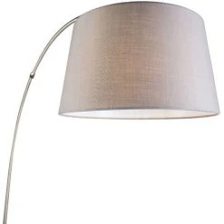 QAZQA Arc-basic - Lampe Arquée Moderne - 1 Lumière - H 1700 Mm - Gris - Moderne - Éclairage Intérieur - Salon - Gris -Lampadaire Soldes 2022 11227525 5