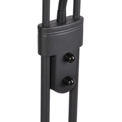 QAZQA Diva - LED Dimmable Lampadaire Eclairage Indirect Moderne Variateur Inclus - 2 Lumière - H 1800 Mm - Noir - Moderne - Éclairage Intérieur - Salon I Chambre I Cuisine I Salle à Manger - Noir -Lampadaire Soldes 2022 11227601 3