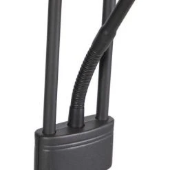 QAZQA Diva - LED Dimmable Lampadaire Eclairage Indirect Moderne Variateur Inclus - 2 Lumière - H 1800 Mm - Noir - Moderne - Éclairage Intérieur - Salon I Chambre I Cuisine I Salle à Manger - Noir -Lampadaire Soldes 2022 11227601 5