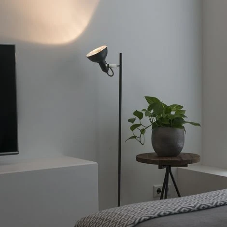 QAZQA Tommy - Lampadaire Rustique - 1 Lumière - H 1200 Mm - Anthracite - Rustique - Éclairage Intérieur - Salon I Chambre I Cuisine I Salle à Manger - Anthracite 4 QAZQA Tommy - Lampadaire Rustique - 1 Lumière - H 1200 Mm - Anthracite - Rustique - Éclairage Intérieur - Salon I Chambre I Cuisine I Salle à Manger - Anthracite – Image 2