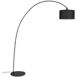 QAZQA Vinossa - Lampe Arquée Moderne - 1 Lumière - H 1740 Mm - Noir - Moderne - Éclairage Intérieur - Salon - Noir
