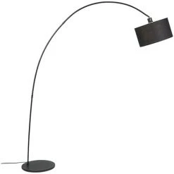 QAZQA Vinossa - Lampe Arquée Moderne - 1 Lumière - H 1740 Mm - Noir - Moderne - Éclairage Intérieur - Salon - Noir -Lampadaire Soldes 2022 11227907 3