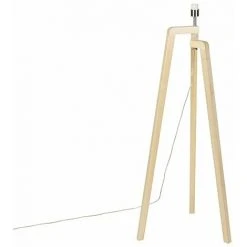 QAZQA Professional Puros - Lampe De Table Trépied/tripode Moderne - 1 Lumière - H 1250 Mm - Beige - Rustique,Moderne - Éclairage Intérieur - Salon I Chambre - Beige