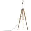 QAZQA Lampadaire Rural Trépied Bois Avec Acier - Cortin - Marron -Lampadaire Soldes 2022 11228195 1