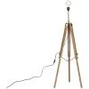 QAZQA Lampadaire Country Tripode Bois Avec Laiton Antique - Cortin - Marron -Lampadaire Soldes 2022 11228197 1