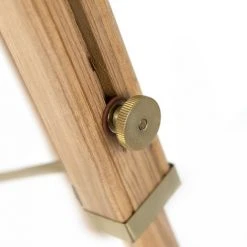 QAZQA Lampadaire Country Tripode Bois Avec Laiton Antique - Cortin - Marron -Lampadaire Soldes 2022 11228197 3