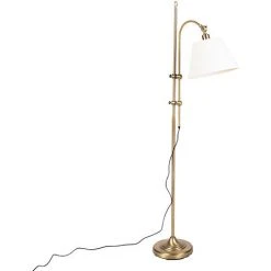 QAZQA Ashley - Lampadaire Avec Abat-jour Classique/Antique - 1 Lumière - H 1800 Mm - Bronze - Classique/Antique - Éclairage Intérieur - Salon I Chambre I Cuisine I Salle à Manger - Bronze -Lampadaire Soldes 2022 11228233 3