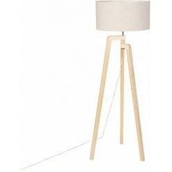 QAZQA Puros - Lampe De Table Trépied/tripode Moderne - 1 Lumière - H 1450 Mm - Gris - Moderne - Éclairage Intérieur - Salon I Chambre I Cuisine I Salle à Manger - Gris