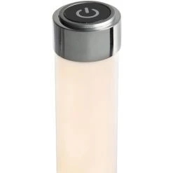 QAZQA Line-up - LED Dimmable Lampadaire Moderne Variateur Inclus - 1 Lumière - H 1220 Mm - Chrome - Moderne - Éclairage Intérieur - Salon I Chambre I Cuisine I Salle à Manger - Chrome -Lampadaire Soldes 2022 11280328 3