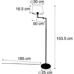 QAZQA Ladas - Lampadaire Rustique - 1 Lumière - H 1535 Mm - Bronze - Rustique - Éclairage Intérieur - Salon I Chambre - Bronze -Lampadaire Soldes 2022 11486262 4