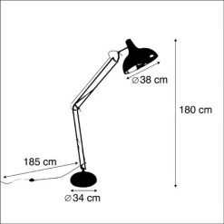 QAZQA Lampadaire Design Acier - Hobby - Acier -Lampadaire Soldes 2022 11486334 5