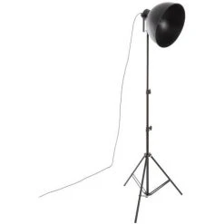 Atmosphera - Lampadaire Trépied En Métal Noir H 175 Cm - Noir