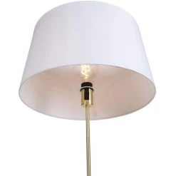QAZQA Parte Fl - Lampadaire Moderne - 1 Lumière - H 1720 Mm - Doré/Laiton - Design,Moderne - Éclairage Intérieur - Salon I Chambre I Cuisine I Salle à Manger - Doré/Laiton -Lampadaire Soldes 2022 11559160 3