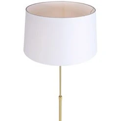 QAZQA Parte Fl - Lampadaire Moderne - 1 Lumière - H 1720 Mm - Doré/Laiton - Design,Moderne - Éclairage Intérieur - Salon I Chambre I Cuisine I Salle à Manger - Doré/Laiton -Lampadaire Soldes 2022 11559160 4