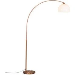 QAZQA Arc-basic - Lampe Arquée Moderne - 1 Lumière - H 1700 Mm - Cuivre - Rustique,Moderne - Éclairage Intérieur - Salon - Cuivre