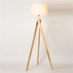 BARCELONA LED Lampadaire Trépied En Bois "Nashua" E27 -Lampadaire Soldes 2022 11711944 3