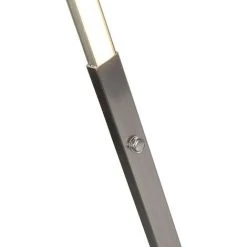 QAZQA Stylish Fl - LED Dimmable Lampadaire Moderne Variateur Inclus - 1 Lumière - H 1500 Mm - Acier - Design,Moderne - Éclairage Intérieur - Salon I Chambre I Cuisine I Salle à Manger - Acier -Lampadaire Soldes 2022 11884372 3