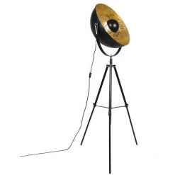 QAZQA Magna Yeyang - Lampe De Table Trépied/tripode Moderne - 1 Lumière - H 160 Cm - Noir - Moderne - Éclairage Intérieur - Salon I Chambre I Cuisine I Salle à Manger - Noir