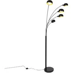 QAZQA Sixties Fl - Lampe Sur Pied Bras Articulé Design - 5 Lumière - H 1980 Mm - Noir - Design - Éclairage Intérieur - Salon - Noir -Lampadaire Soldes 2022 12013919 5
