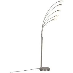 QAZQA Sixties - LED Dimmable Lampadaire Design Variateur Inclus - 5 Lumière - H 1800 Mm - Acier - Design - Éclairage Intérieur - Salon I Chambre - Acier