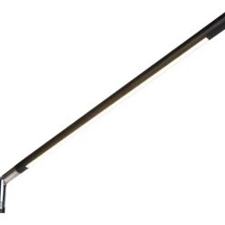 QAZQA Berdien Fl - LED Dimmable Lampadaire Moderne Variateur Inclus - 1 Lumière - H 1630 Mm - Noir - Moderne - Éclairage Intérieur - Salon - Noir -Lampadaire Soldes 2022 12013925 3