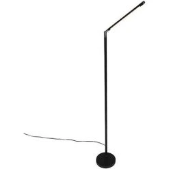 QAZQA Berdien Fl - LED Dimmable Lampadaire Moderne Variateur Inclus - 1 Lumière - H 1630 Mm - Noir - Moderne - Éclairage Intérieur - Salon - Noir -Lampadaire Soldes 2022 12013925 4