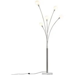 QAZQA Sixties Marmo - Lampadaire Design - 5 Lumière - H 2155 Mm - Acier - Moderne,Design - Éclairage Intérieur - Salon I Chambre - Acier -Lampadaire Soldes 2022 12013934 4