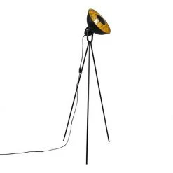 QAZQA Magna Yeyang - Lampe De Table Trépied/tripode Moderne - 1 Lumière - H 1600 Mm - Noir - Moderne - Éclairage Intérieur - Salon I Chambre - Noir