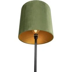 QAZQA Simplo Fl - Lampadaire Avec Abat-jour Rustique - 1 Lumière - H 1780 Mm - Vert - Rustique - Éclairage Intérieur - Salon I Chambre I Cuisine I Salle à Manger - Vert -Lampadaire Soldes 2022 12179887 3