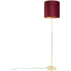QAZQA Parte Fl - Lampadaire Avec Abat-jour Classique/Antique - 1 Lumière - H 1865 Mm - Rouge - Classique/Antique - Éclairage Intérieur - Salon I Chambre I Cuisine I Salle à Manger - Rouge