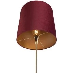 QAZQA Parte Fl - Lampadaire Avec Abat-jour Classique/Antique - 1 Lumière - H 1865 Mm - Rouge - Classique/Antique - Éclairage Intérieur - Salon I Chambre I Cuisine I Salle à Manger - Rouge -Lampadaire Soldes 2022 12271885 3