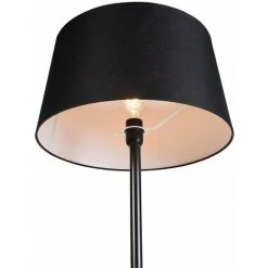 QAZQA Simplo Fl - Lampadaire Avec Abat-jour Classique/Antique - 1 Lumière - H 1640 Mm - Noir - Classique/Antique - Éclairage Intérieur - Salon I Chambre - Noir -Lampadaire Soldes 2022 12271900 3