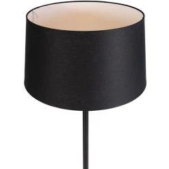 QAZQA Simplo Fl - Lampadaire Avec Abat-jour Classique/Antique - 1 Lumière - H 1640 Mm - Noir - Classique/Antique - Éclairage Intérieur - Salon I Chambre - Noir -Lampadaire Soldes 2022 12271900 4