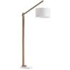 Kave Home - Lampadaire Riaz Blache En Bois Massif De Hêtre, Base En Acier Et 100% Coton - Blanc -Lampadaire Soldes 2022 12369785 1