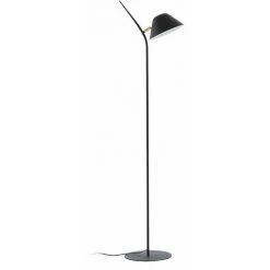 Kave Home - Lampadaire Aurelia Noir En Acier - Noir
