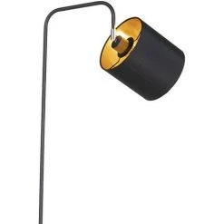 QAZQA Lofty - Lampadaire Avec Abat-jour Moderne - 1 Lumière - H 1405 Mm - Noir - Moderne - Éclairage Intérieur - Salon I Chambre - Noir -Lampadaire Soldes 2022 12939162 3