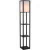 HOMCOM Lampadaire étagère Lampe étagère 26L X 26l X 160H Cm 3 étagères 4 Niveaux MDF Noir - Noir -Lampadaire Soldes 2022 12980843 1