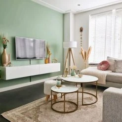 QAZQA Tripe - Lampe De Table Trépied/tripode Moderne - 1 Lumière - H 1440 Mm - Blanc - Moderne - Éclairage Intérieur - Salon I Chambre I Cuisine I Salle à Manger - Blanc