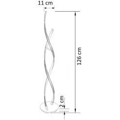 KOSILUM Lampadaire LED Ultra Design - 126 Cm Cascada - Argenté / Chromé -Lampadaire Soldes 2022 13431529 5