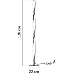 KOSILUM Lampadaire H120 Cm Torsade Noir LED - Kazan - Noir -Lampadaire Soldes 2022 13431800 5