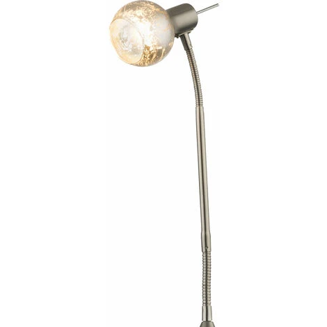 ETC-SHOP Lampadaire Spot Pivotant Lampe De Salon Sur Pied Lampadaire Moderne Verre, Flexo, Argent-métallique, 1x E14, LxH 51 X 154 Cm 5 ETC-SHOP Lampadaire Spot Pivotant Lampe De Salon Sur Pied Lampadaire Moderne Verre, Flexo, Argent-métallique, 1x E14, LxH 51 X 154 Cm – Image 3