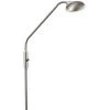 QAZQA Eva - LED Dimmable Lampe De Lecture Moderne Variateur Inclus - 1 Lumière - H 1580 Mm - Acier - Moderne - Éclairage Intérieur - Salon I Chambre - Acier