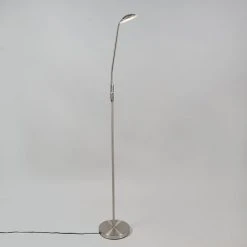 QAZQA Eva - LED Dimmable Lampe De Lecture Moderne Variateur Inclus - 1 Lumière - H 1580 Mm - Acier - Moderne - Éclairage Intérieur - Salon I Chambre - Acier -Lampadaire Soldes 2022 13546907 3