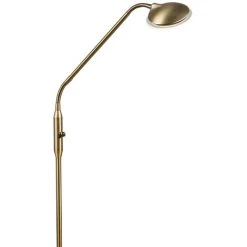 QAZQA Eva - LED Dimmable Lampe De Lecture Moderne Variateur Inclus - 1 Lumière - H 1580 Mm - Bronze - Moderne - Éclairage Intérieur - Salon I Chambre - Bronze