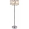 ETC-SHOP Lampadaire Abat-jour Cristal Lampadaire Uplighter Lampadaire Avec Cristaux Argent Salon, Métal Chromé, Interrupteur à Pied, Douilles 4x E14, DxH 40x150 Cm -Lampadaire Soldes 2022 13634566 1