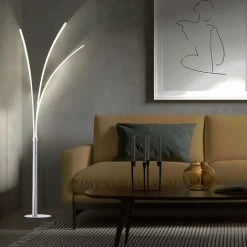 Plafonnier LED Lampadaire Chrome Salon Support Lampe De Projecteur LeuchtenDirekt 15383-55 -Lampadaire Soldes 2022 13636803 3