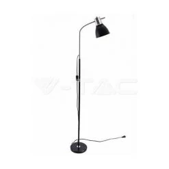 V-TAC VT-7702 Lampadaire Design Support En Métal Réglable Support E27 Noir + Nickel Satiné - Sku 40421 -Lampadaire Soldes 2022 14752300 3