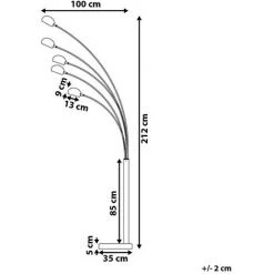 BELIANI Lampadaire Doré - Doré -Lampadaire Soldes 2022 14834714 3